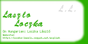 laszlo loczka business card
