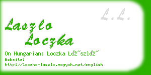 laszlo loczka business card